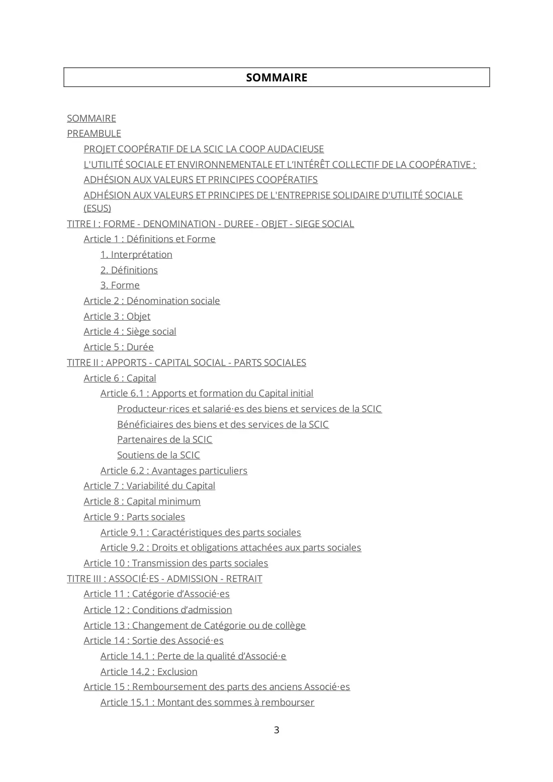 Statuts de La Coop Audacieuse, page 3 sur 44