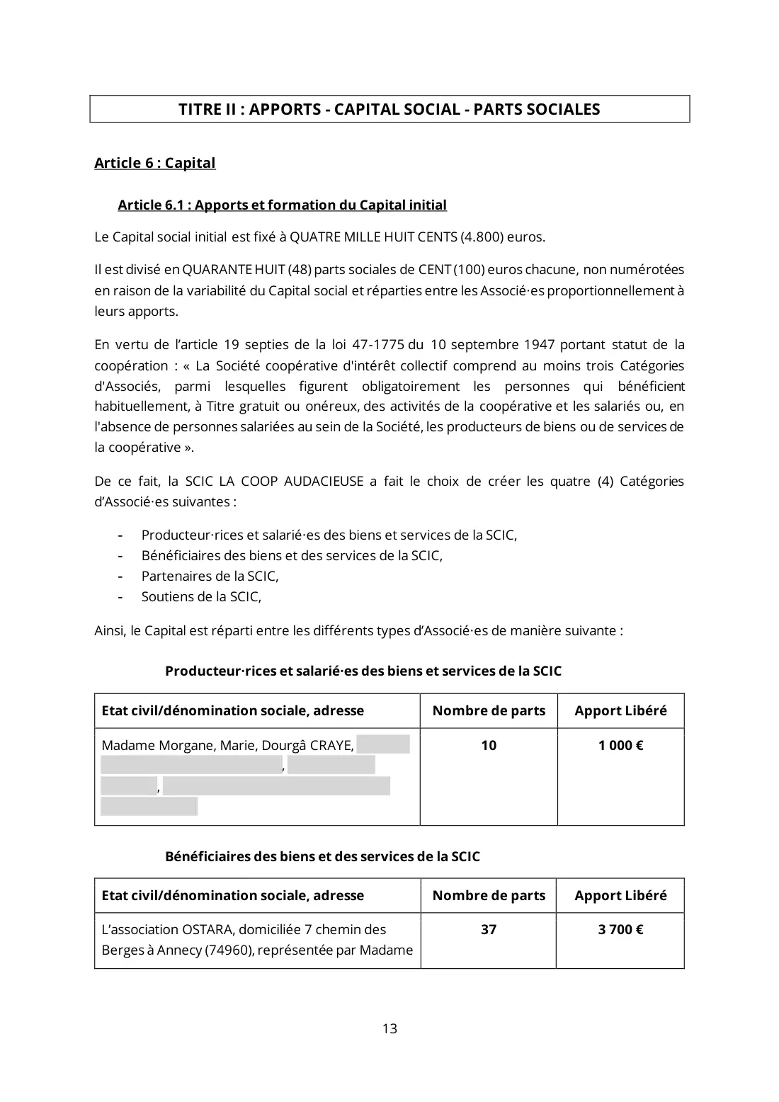 Statuts de La Coop Audacieuse, page 13 sur 44