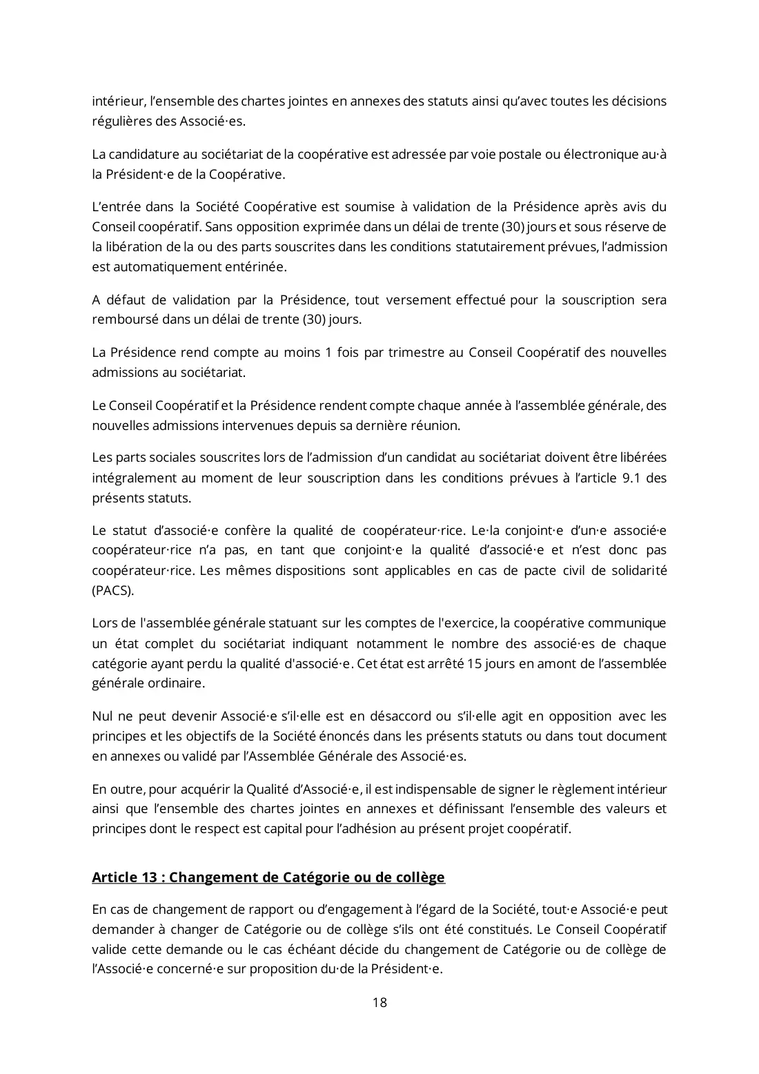 Statuts de La Coop Audacieuse, page 18 sur 44