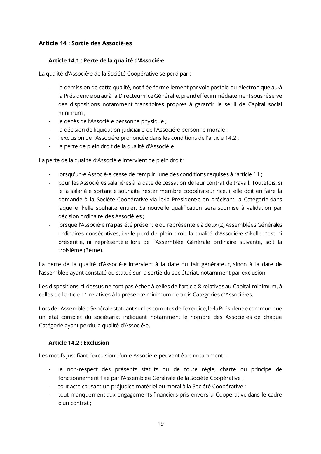 Statuts de La Coop Audacieuse, page 19 sur 44