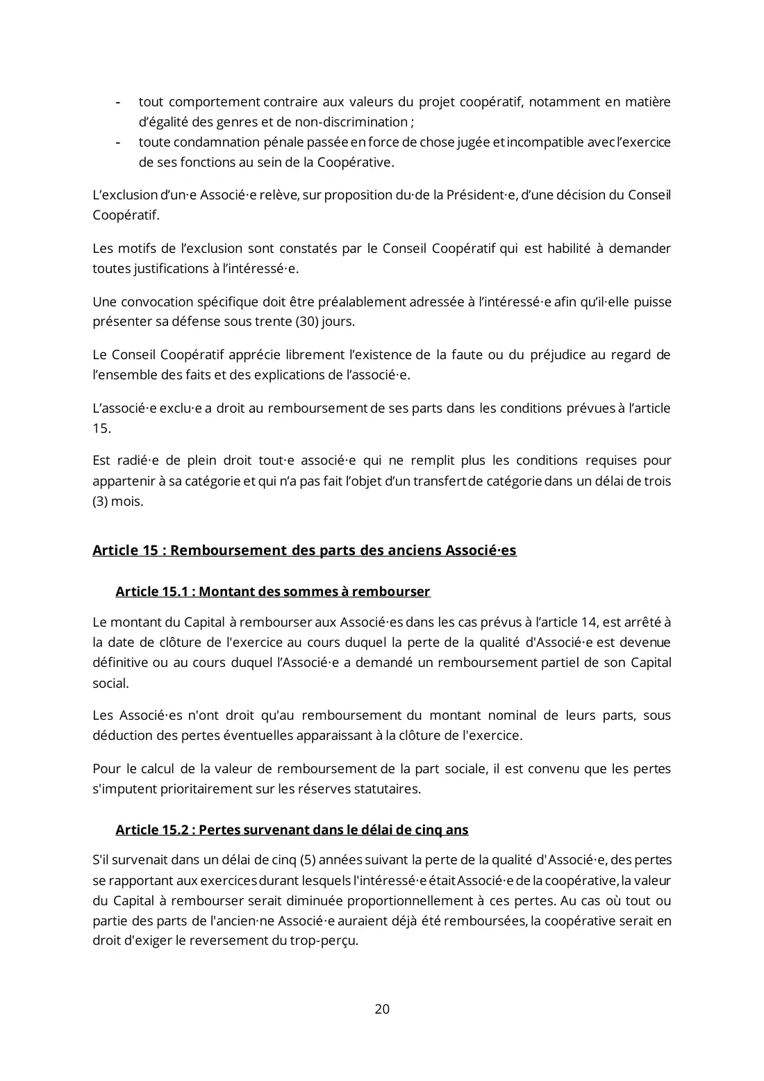 Statuts de La Coop Audacieuse, page 20 sur 44