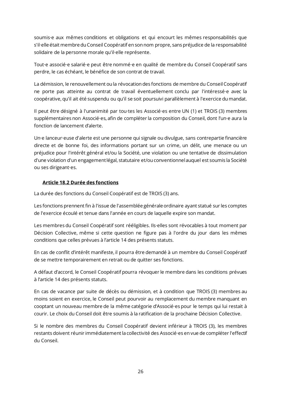 Statuts de La Coop Audacieuse, page 26 sur 44