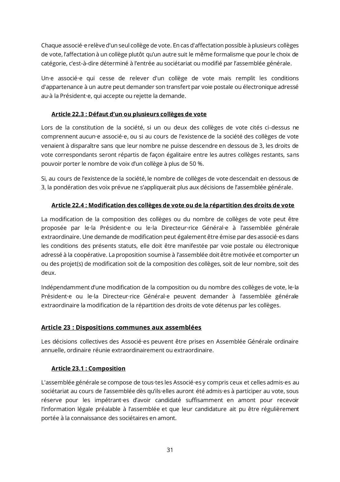 Statuts de La Coop Audacieuse, page 31 sur 44