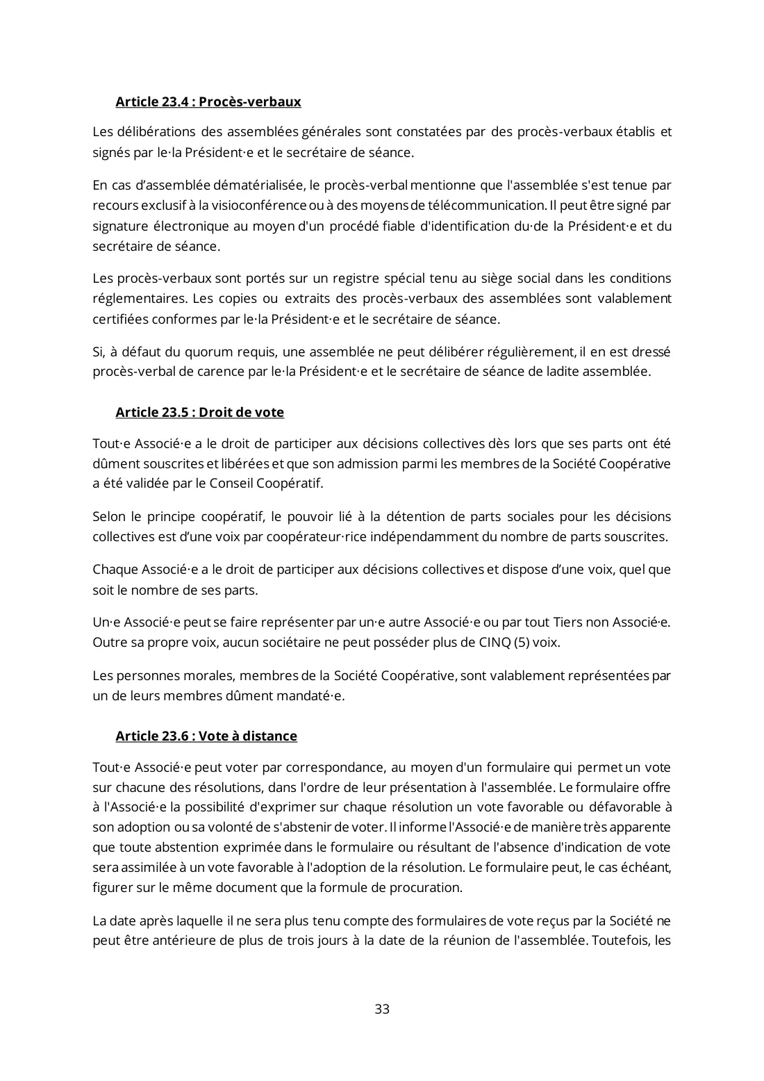 Statuts de La Coop Audacieuse, page 33 sur 44