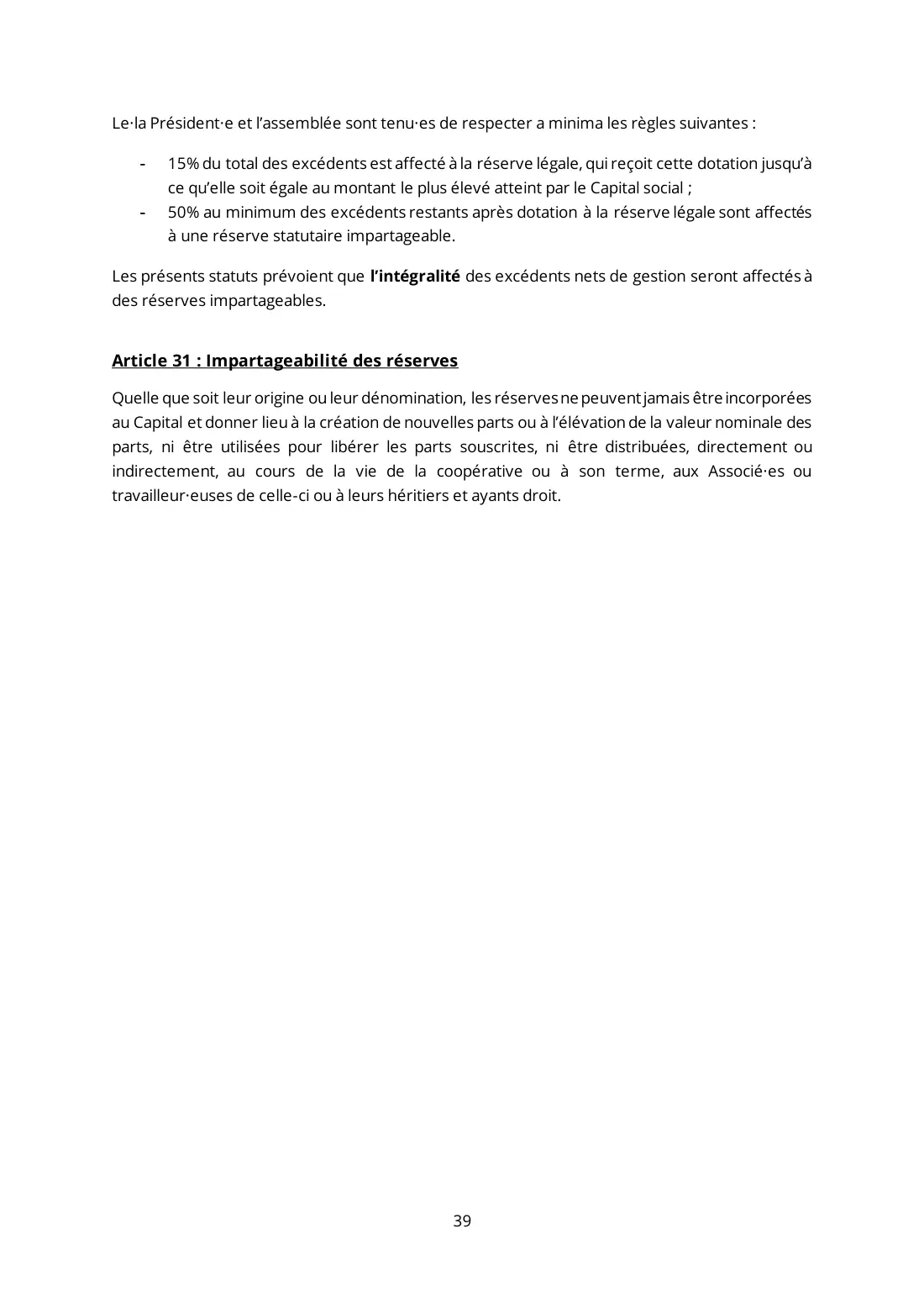 Statuts de La Coop Audacieuse, page 39 sur 44