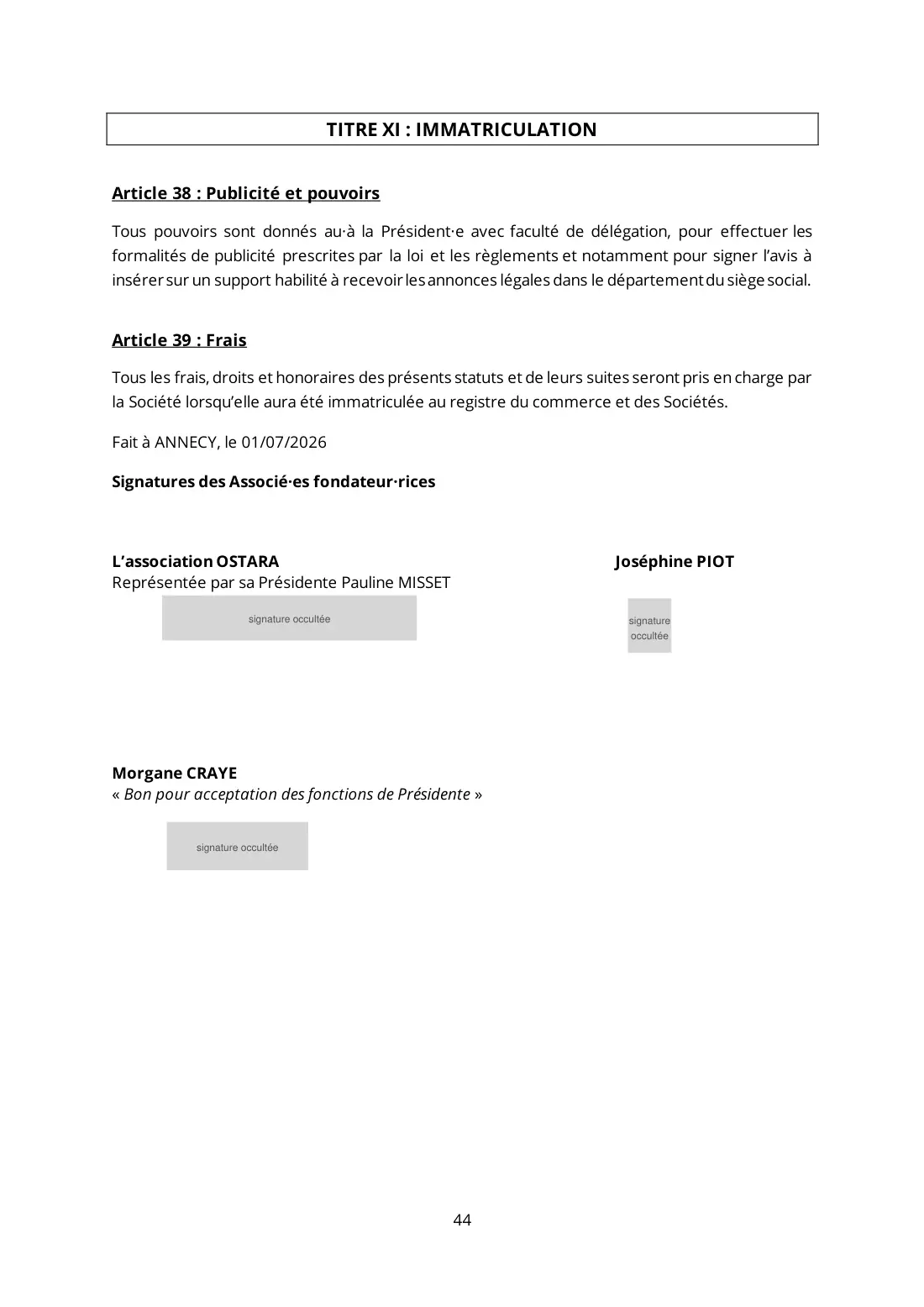 Statuts de La Coop Audacieuse, page 44 sur 44